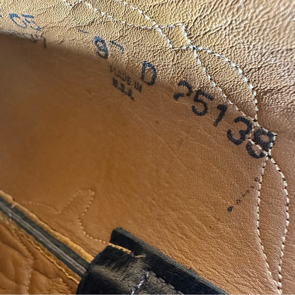 Lucchese Black  Leather Cowboy Boots Men’s Size 9 D - Picture 10 of 10